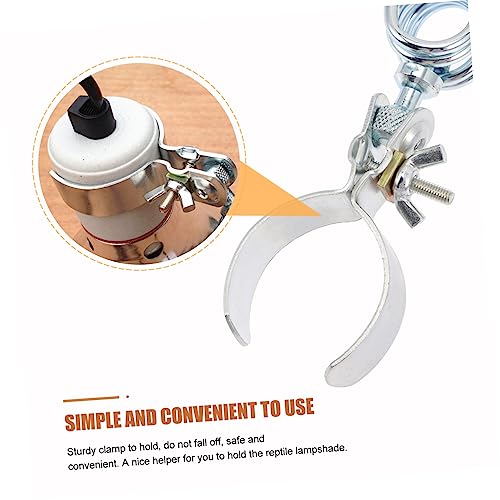 Didiseaon 1pc Reptile Lamp Clip Aluminum Alloy Fixture for Stable Pet Lighting Clamp for Reptile Lampshade Smooth Edges Easy to Install for Tanks and Terrariums
