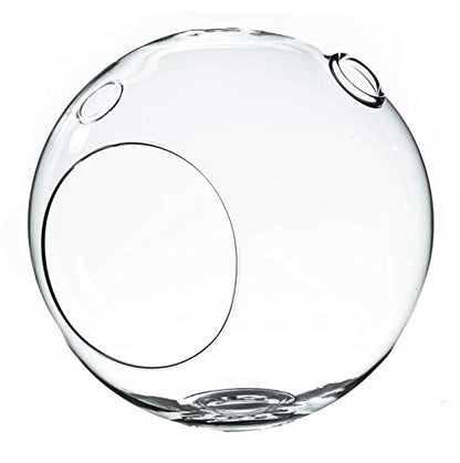WGV Planter Terrarium Bulk, Width 6" Height 6.5", Clear Globe Glass Vase Container Orb with Two Side Opening, DIY Air Planter, Votive Candle Holder for Decor, 6 Pieces - size: Double Opening Orb