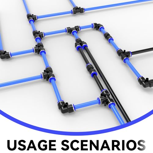 8mm(5/16 Inch) OD 5mm ID Blue Polyurethane PU Pneumatic Air Hose Tubing 98.4 Feet/30Meter Air Brake Line Tubing Compressed Accessories - color: Blue, size: 8MM OD/98.4 Feet