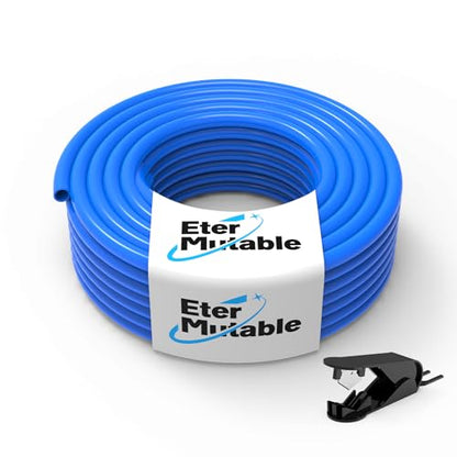 1/2 Inch OD Blue Polyurethane PU Pneumatic Air Hose Tubing 65.6 Feet/20Meter Air Brake Line Tubing Compressed Accessories - color: Blue, size: 1/2" OD/65.6 Feet