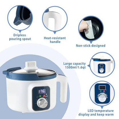 Digital Candle Melting Pot with Spout, Electric Wax Melter with Temperature Control 80–210°F for Candles Making, Soap Making, 10-Hour Auto Shut-Off & Constant Temperature Function Candle Wax Maker