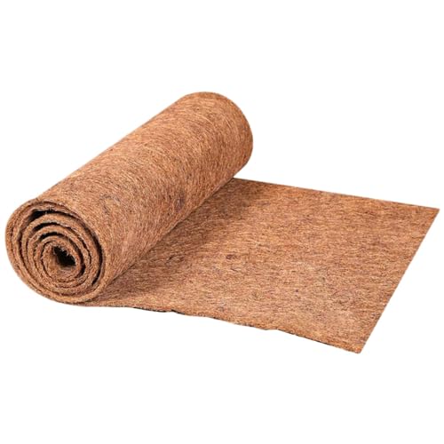 Natural Coco Coir Fiber Liner Roll, co-conut Fiber Pad Sheet, Hanging Basket Coco Liners, Coco Fiber Mat Reptile, Coco Fiber Replacement Liner for p-lanters Window Box Flower Basket Garden Decoration - size: 100x30 cm
