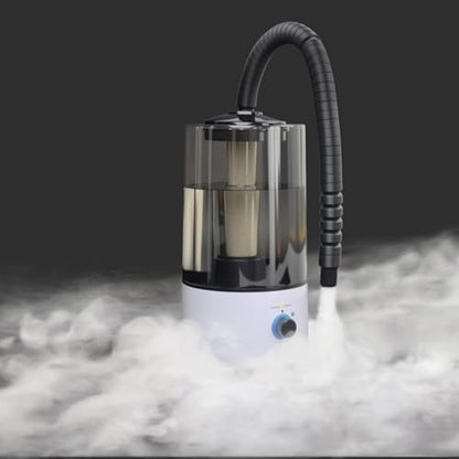 4L Reptile Humidifier Fogger with Extended Hose - Adjustable & Quiet Fogger | Mister for Chameleon, Bearded Dragon, Amphibians - Large Capacity(Black) - color: White+Black
