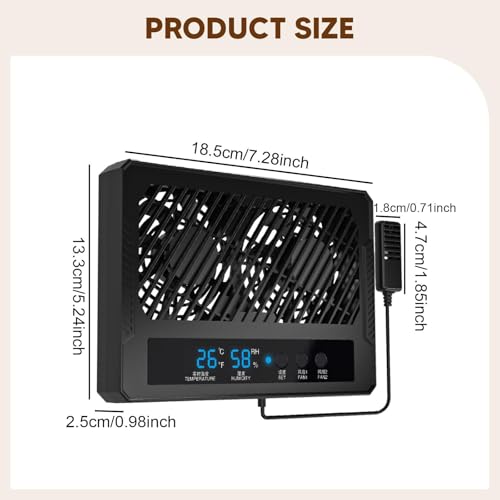 Ventilation Fan for Reptile Enclosure Double Fan for Humid Environments, and