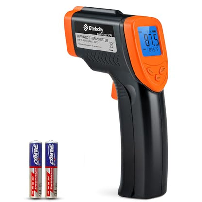 Etekcity Infrared Thermometer Laser Temperature Gun 774, Orange | Cooking, Pizza Oven, Griddle, BBQ, Meat, HVAC, Engine, Adjustable Emissivity, MAX Display, Surface Measurement - color: Orange, style: Classic