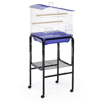 Prevue Pet Products Bird Cage Stand with Shelf, Black (SP445BLK) - color: Black, size: 17.0"L x 17.0"W x 27.0"H
