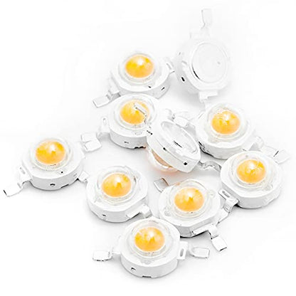 CHANZON 10 pcs High Power Led Chip on Board 3W Pink | (400mA - 500mA / DC 3V - 3.4V / 3 Watt) Super Bright Intensity SMD COB Light Emitter Components Diode Bulb Bead DIY Lighting - color: L) Pink
