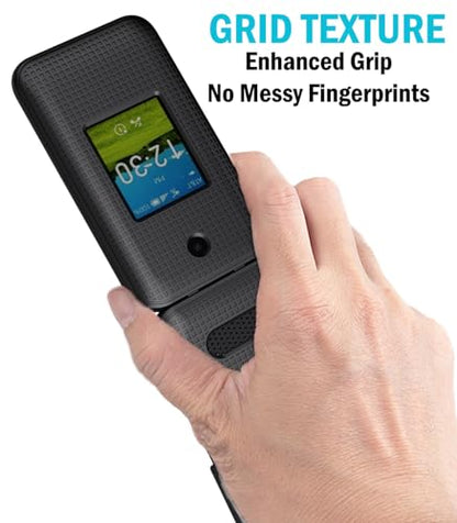 Holster Combo for Cricket Debut Flex Flip Phone Case with Belt Clip - Black | Also Fits AT&T Cingular Flex 2, For Model U1030AA or U1030AC via 2023 - color: Black
