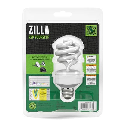 Zilla Fluorescent Coil Bulb Tropical 20 Watts, White - size: 20 Watts, style: Tropical