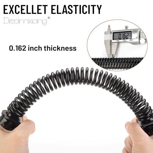 14" Gate Spring Self Closing Heavy Duty Outdoor Door Spring Automatic Fence Gate Closure Hardware Spring Loaded Gate Latch with Adjustable Tool for Wooden and Vinyl Fence, Black (1 Pack) - size: 14 Inch
