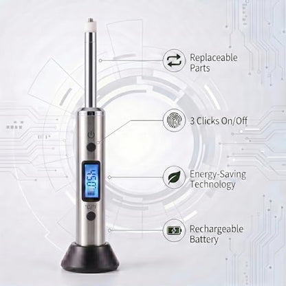 Real-time Temperature Reading Device, Digital thermocouple Thermometer Kits - Black Version (Stainless Steel) - color: Stainless Steel
