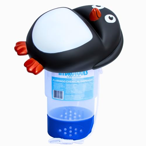SWIMLINE HYDROTOOLS 87281 Penguin Large Capacity Pool & Spa Chemical Dispenser | Compatible With Bromine & Chlorine Supports 1-3’’ Tablets | Adjustable For Customizable Flow Rate | Cost Effective - color: Cool Penguin