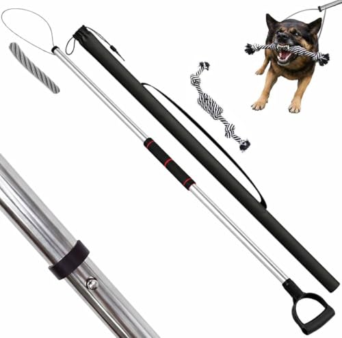 Adjustable 60–92 Inch Animal Catch Pole Animal Control Pole for Dogs Cat Raccoon Wild Boar Fox Wolf Lizard Calf Alligator Wildlife & Farm Animals with Animal Toy and Storage Bag