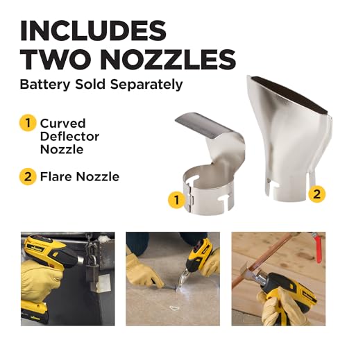 Wagner Spraytech FURNO 550 18V Cordless Heat Gun, Bare Tool | Variable-temperature 18V cordless heat gun, 550°F to 1000°F, includes two nozzles; battery and charger are sold separately. - size: FURNO 550 Cordless (Bare Tool)