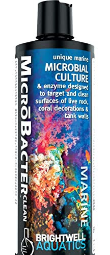 Brightwell Aquatics MicroBacter Clean Marine Aquarium Cleaner Aid, 250 ml - size: 250-ml