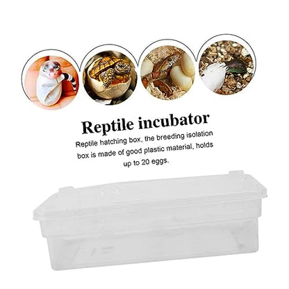 COLLBATH Hatching Reptile Breeding Box Plastic Incubation Container for Geckos Snakes and Lizards Easy to Clean and Transparent Design for Egg