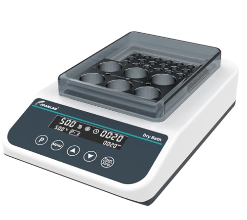 DB100-2P Dry Bath, 100℃ Programmable 0.2mlx96, 1.5mlx35 | Digital thermostatic block heater, heating, RT+5℃ to 100℃, 9 programs, timer, 0.2ml & 1.5ml block, for lab incubation - size: 0.2ml&1.5ml (Dual-Block)
