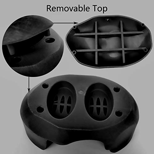 Reptile Hideout Cave Box with 2 Ceramic Sinks Fit for Snakes Lizards Chameleons Tree Frogs Geckos Small Tortoises and Other Small Reptiles (Coffee) - color: Coffee