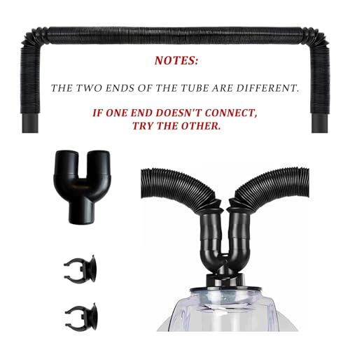 Extension Tube/Hose for COOSPIDER 380B and 500B Reptile Fogger, Accessories of Reptile Humidifier with Hose, Suction Cup, 2 in 1 Joint, Reptile Mister Parts for Reptiles Amphibians and Terrarium