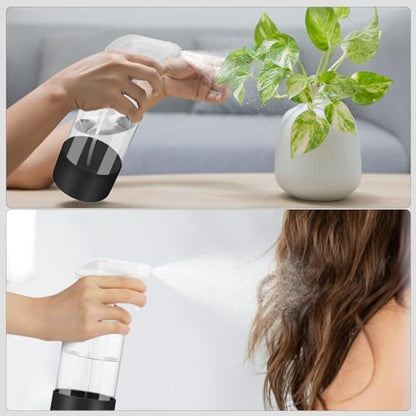 Worldgsb 2 Pack Glass Spray Bottles with Silicone Sleeve, 16 oz Empty Refillable Containers with Adjustable Spray Nozzles, Spray Bottles for Hair, Cleaning Solutions and Plants Black - color: Black