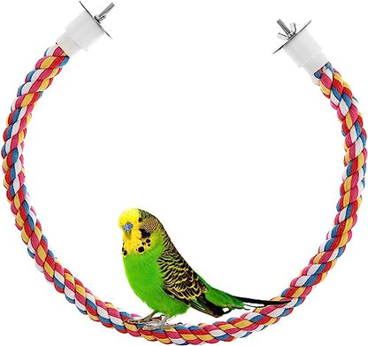 Bird Rope Perches,Parrot Toys 48 inches Rope Bungee Bird Toy (48 inches)[1 Pack] - size: 48 inches