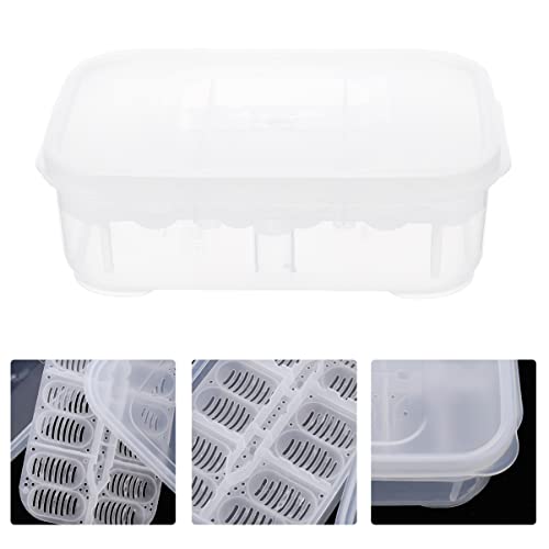 3pcs Box Container Hatching Reptile Lizards Lizard Breeding Snake for Tray Gecko Hatchery Feeding Hatcher Transparent Reptiles Eggs -Layer Grids Incubation Drawer Incubator