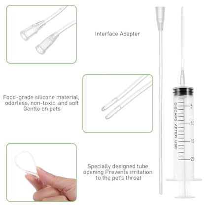 Baby Bird Feeding Syringe, Small Pet Parrot Feeder Hand Feeding Tubes Kit | Reusable Manual Bird Feeding Syringe With Spoon Tip And Soft Tube For Milk, Water, Liquid Food, Parrot, Small Pet