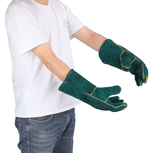 Animal Handling AntiBite Gloves for Dog Training Reptile Snake Handlers ScratchProof Bite Resistant Gloves with Reinforced Palm and Cotton Lining (S) - size: S