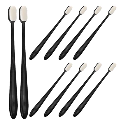 10pcs Turtle Shell Cleaning Brushes Flat Head Black for Pet Turtle Tank Maintenance Aquarium Scrubbing Tool for Reptile Health Care