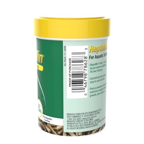 Tetra ReptoMin Floating Food Sticks, 1.59 ounces/45 Grams, Soft Stick Food Formulated for Aquatic Turtles. - size: 1.59 Ounce (Pack of 1)