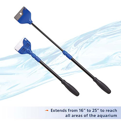 Aqueon ProScraper 3.0™ Adjustable Aquarium Algae Scraper (Pack of 2) - size: No Size (Pack of 2), style: Adjustable Scraper
