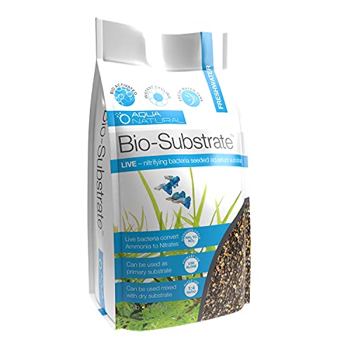 Aqua Natural Bio-Substrate, Midnight Pearl Gravel, 5lb (Wet) | Gravel Seeded with Bio Active Nitrifying Bacteria, 2-4mm, Brown, Black, Gold, For Aquariums - size: Small