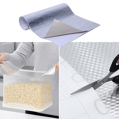 Adhesive Backed Aluminized exhaust heat shield for wall behind grill 2000 Degrees High Temp Protection Material Thermal Barrier Blanket Mat (12'' X 24'') - size: 12'' X 24''