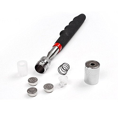 Telescopic Inspection Mirror, Round Mirror (Diameter 5cm / 1.96in), Telescopic Magnetic Pickup with LED Lights, Directional Magnetic Pickup with LED Light, 3-in-1 Tool Set - style: Model-2