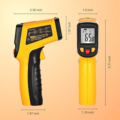 Digital Infrared Thermometer Gun for Reptiles with Red Dot Pointer - IR Temperature Gun for Basking Surface Measurement