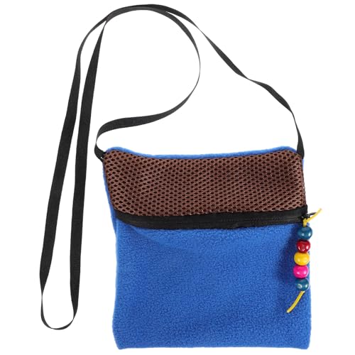 Small Animal Carrier Bag for Hamster Lizard Bunny Breathable Outdoor Travel Sleeping Sack with Shoulder Strap Dark Blue Random Color Random Color