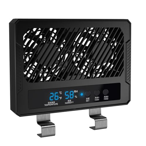 Ventilation Fan for Reptile Enclosure Double Fan for Humid Environments, and