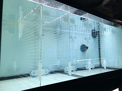 Acrylic Aquarium Divider Kit 5.5/10 / 20L / 20H / 29 / 40B / 55/75 / 125gal Fish Tank with Suction Cups - size: 40gal Breeder Aqueon