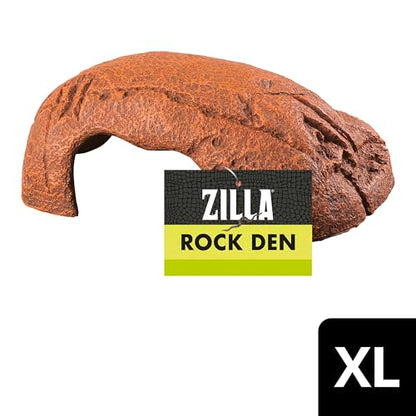 Zilla Rock Den, Naturalistic Rock Décor, Ideal Hideaway for Snakes, Skinks, Geckos, Bearded Dragons, Extra Large - size: Extra-Large
