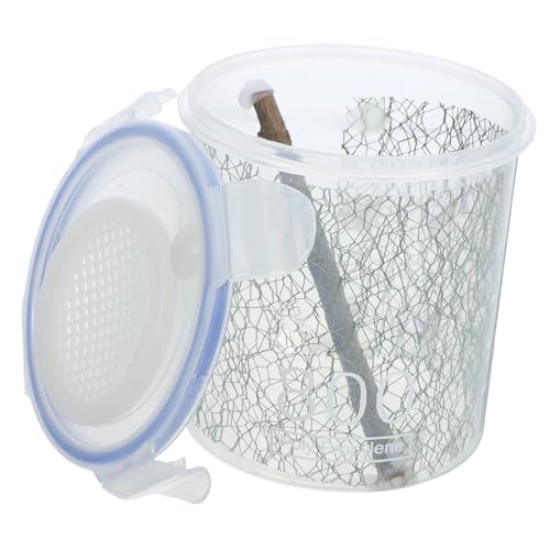 DECHOUS Feeding Container Durable Mantis Breeding Box with Transparent Design for Reptiles Pets and Insect Habitat Showing