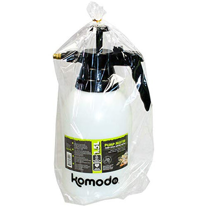 Komodo Pump Spray Mister Bottle with High Pressure Mist Maintains Healthy Air Humidity for Reptiles Terrariums - 1.5L