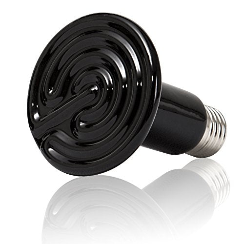 REPTI ZOO Reptile Ceramic Infrared Heat Emitter,110V 100W Infrared Bulb for Reptile Pet Coop and Glass Terrarium - size: 1 Count (Pack of 1)