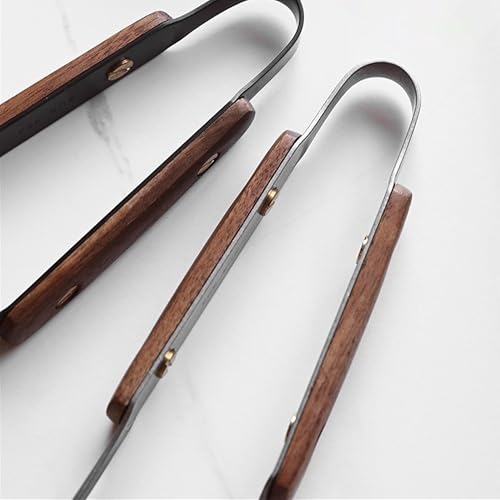 Longjet Kitchen Tongs Metal Tweezers for Cooking - Reptile Feeding Tongs for Gecko, Bearded Dragon, Snake - Long Forceps for Aquarium Plant (Silvery Walnut-9.5"/1Pcs)