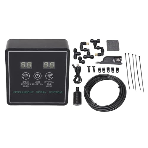Hyuduo Reptile Fogger, Smart Spray System with 360 Degree Adjustable Nozzles and Intelligent Timing Cycle, for Terrarium Lizards Snakes Frogs and Indoor Plants