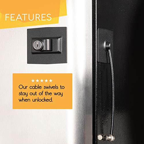 2-Pack Guardianite Premium Refrigerator Lock with Built-in Keyed Lock (2-Pack Black) - color: 2-Pack Black