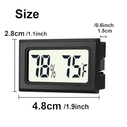 JEDEW 4 Pack Mini Digital Hygrometer Thermometer Gauge, Indoor Outdoor Temperature Humidity Meter for Humidifiers Greenhouse Reptile Plant Humidors, Large LCD Screen, Display in Fahrenheit (℉) (4)