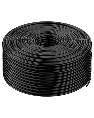 Pawfly 500 ft. 1/4" Drip Irrigation Tubing, Black Distribution Tubing for Drip Irrigation System, Polyethylene Drip Line, Drip Irrigation Hose Tube for Quick-Connect Drip Irrigation Emitters - size: 500 Feet