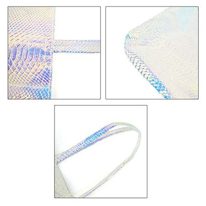 Goodbag Boutique Hologram Tote Bag Laser Snakeskin PU Shoulder Bag Large Capacity Fashion Holographic Handbag