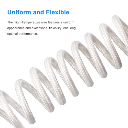 Mica High Temperature Wire, 10Ft 17AWG -60~500 Degrees Celsius, Mica Glass Fiber Heat Resistant Wire Insulated Electrical Flexible Cable for Lamp Boiler Heater, Used in Harsh Environments - size: 10ft, style: 17AWG