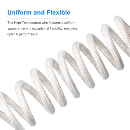 Mica High Temperature Wire, 10Ft 15AWG -60~500 Degrees Celsius, Mica Glass Fiber Heat Resistant Wire Insulated Electrical Flexible Cable for Lamp Boiler Heater, Used in Harsh Environments - size: 10ft, style: 15AWG
